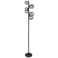 LED-Stehleuchte 56133-6S max. 3,5 Watt - Schwarz, Design, Glas/Metall (28,5/155cm) - Globo