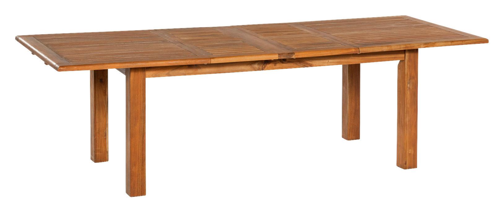 Gartentisch "Paraiba", Akazie ausziehbar ca. 260x75x100cm - Akaziefarben, ROMANTIK / LANDHAUS, Holz (180-260/100/75cm) - Gardenson