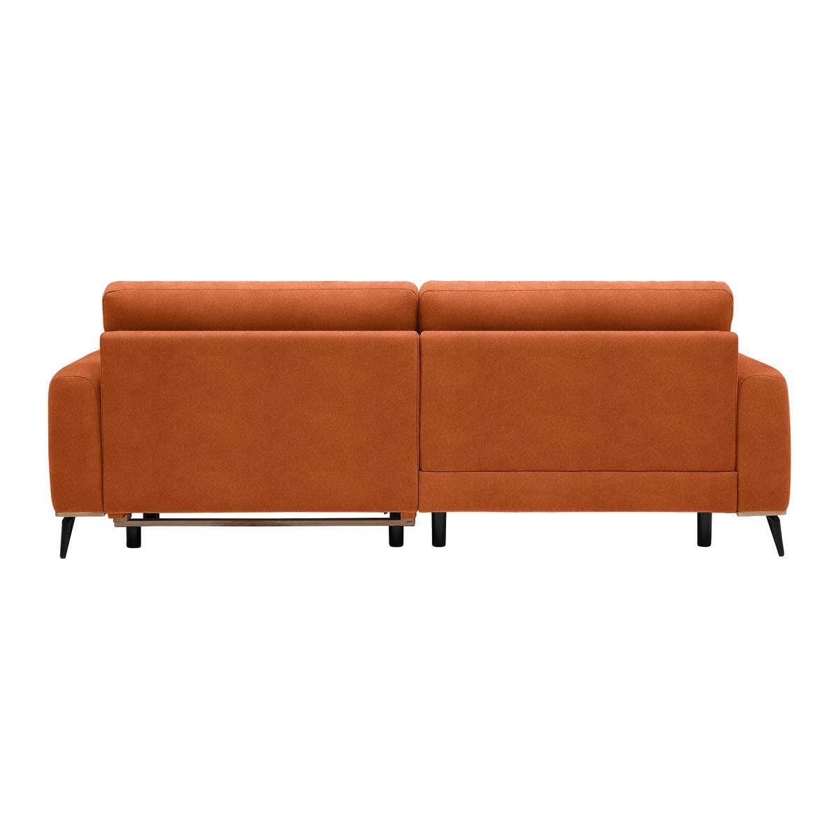 Wohnlandschaft Romeo Orange - Schwarz/Orange, KONVENTIONELL, Textil/Metall (167/87/234cm) - Zandiara