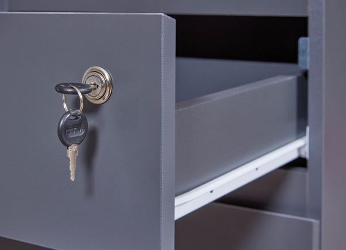 caisson à roulettes in Anthrazit - Anthrazit, Modern, Holzwerkstoff/Kunststoff (44/77/51cm) - Mömax