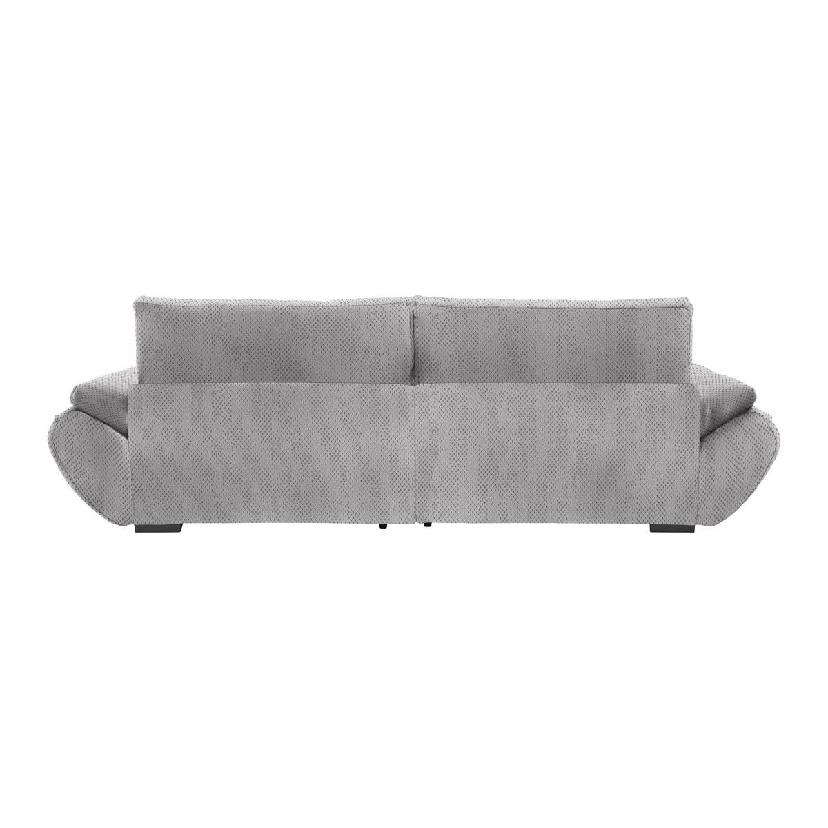 Wohnlandschaft Vivo Hellgrau - Hellgrau/Schwarz, MODERN, Kunststoff/Textil (317/63/179cm) - Premium Living
