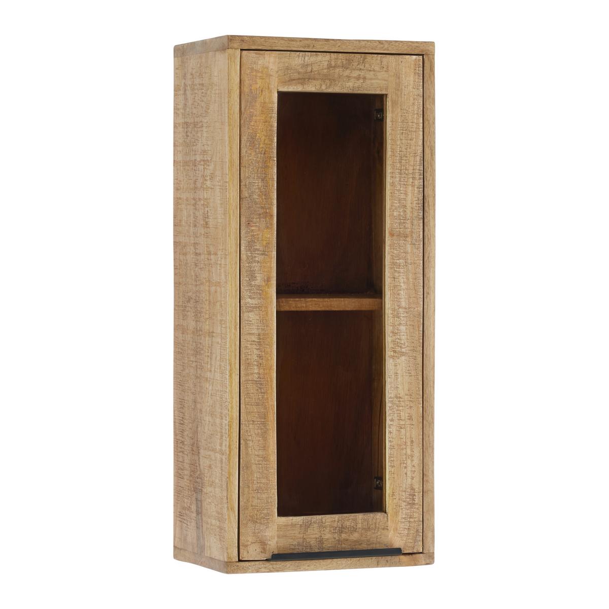 Hängeschrank Everest Naturfarben - Schwarz/Naturfarben, Natur, Holz/Metall (30/70/20cm) - Mömax