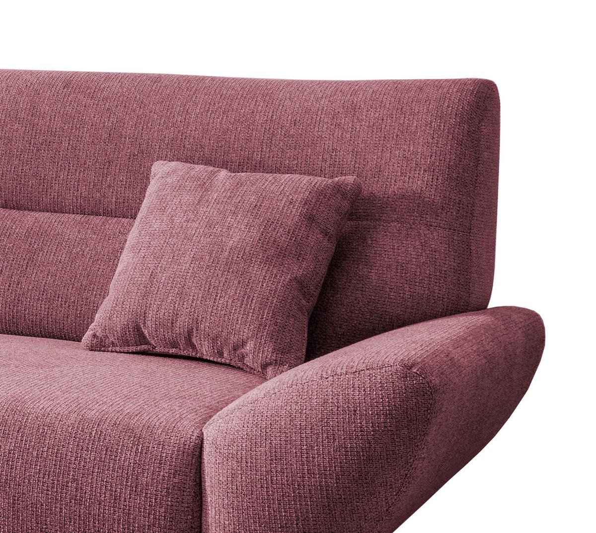 Wohnlandschaft Drago Brombeere Chenille - Wildeiche/Brombeere, MODERN, Holz/Textil (166/290cm) - MID.YOU