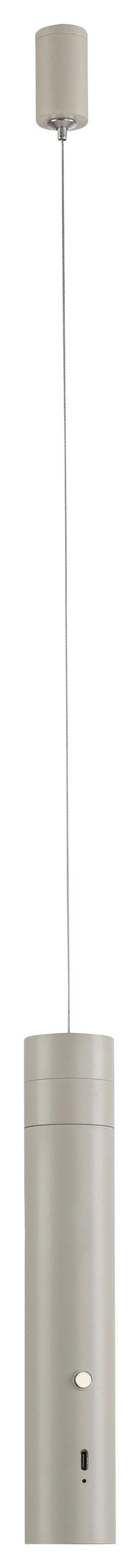 LAMPA WISZĄCA LED 18281-40 ATTACH - greige, Design, tworzywo sztuczne/metal (4/4/200cm)