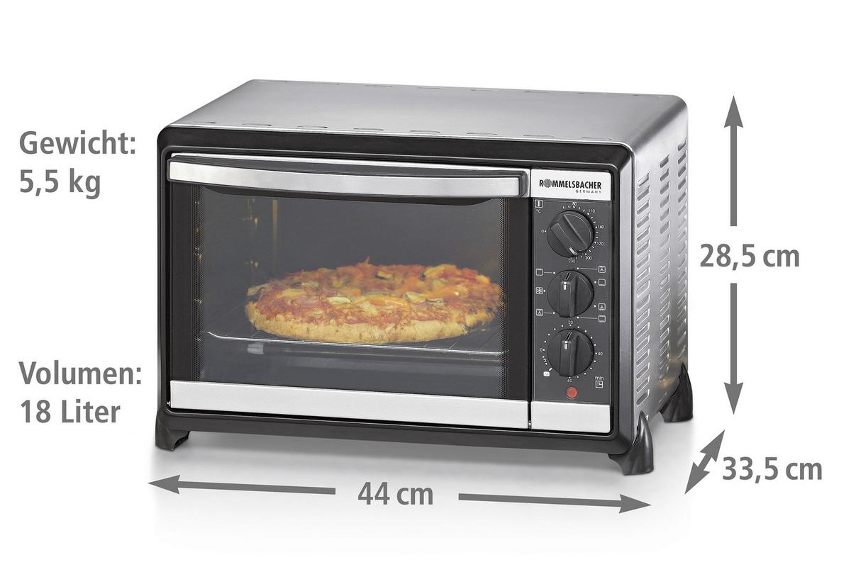 MINIPIEKARNIK BG 1055/E - czarny chrom, Basics, metal (44/28,5/33,5cm) - Rommelsbacher