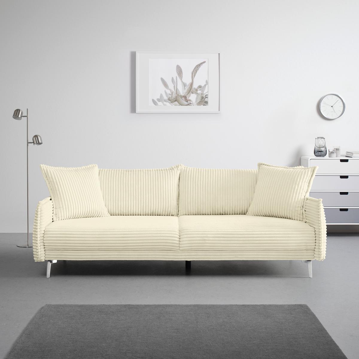 Mega Sofa Kiss - bijela/boje kroma, Moderno, drvo/metal (241/90/117cm) - Mömax