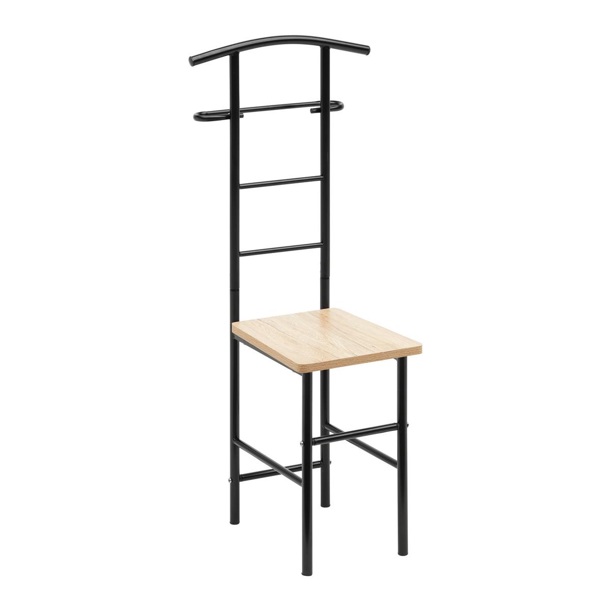 Kleiderständer in Schwarz/Eichefarben - Schwarz/Eiche San Remo, MODERN, Holzwerkstoff/Metall (46/109/46cm) - Mömax