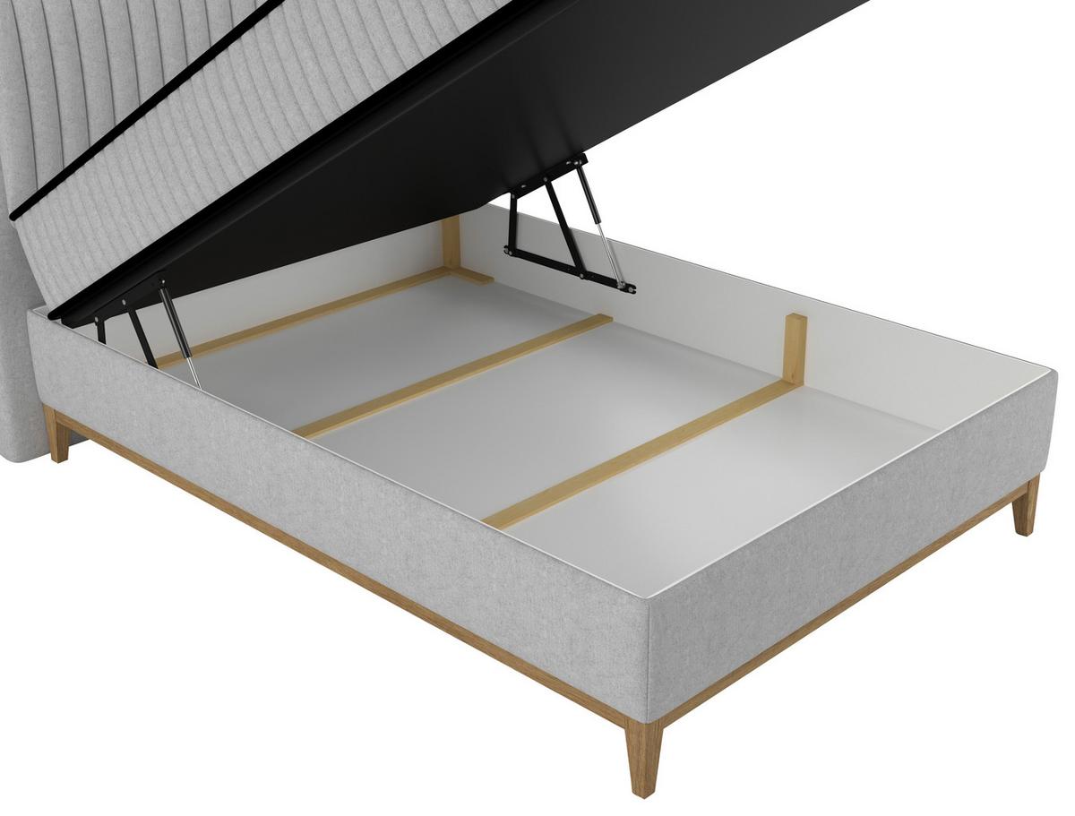 Bett Elena Silberfarben ca. 120x200cm - Silberfarben, KONVENTIONELL, Holz/Holzwerkstoff (120/200cm) - Sembella