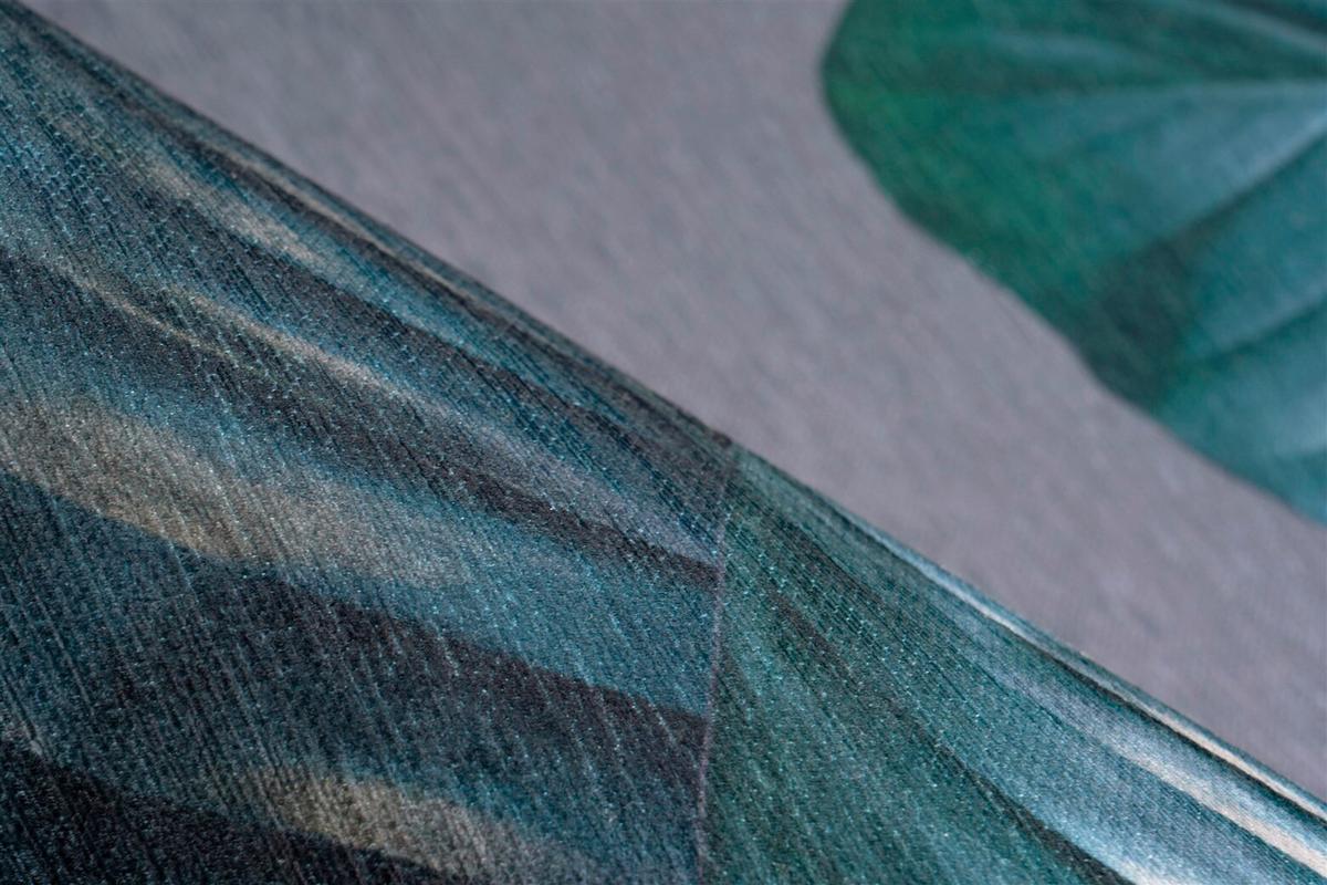 Flachwebeteppich Tropical 125 Schw/grün 130x190 - Schwarz/Grün, Basics, Textil (130/190cm) - Kayoom