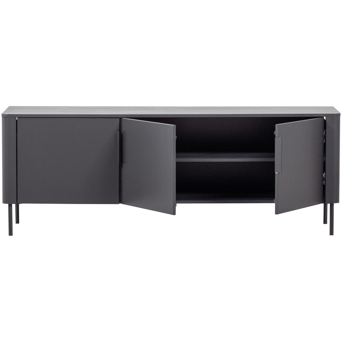 LOWBOARD Gunnar Schwarz B: 154cm - Schwarz, Design, Holz/Metall (154/56/44cm) - Livetastic