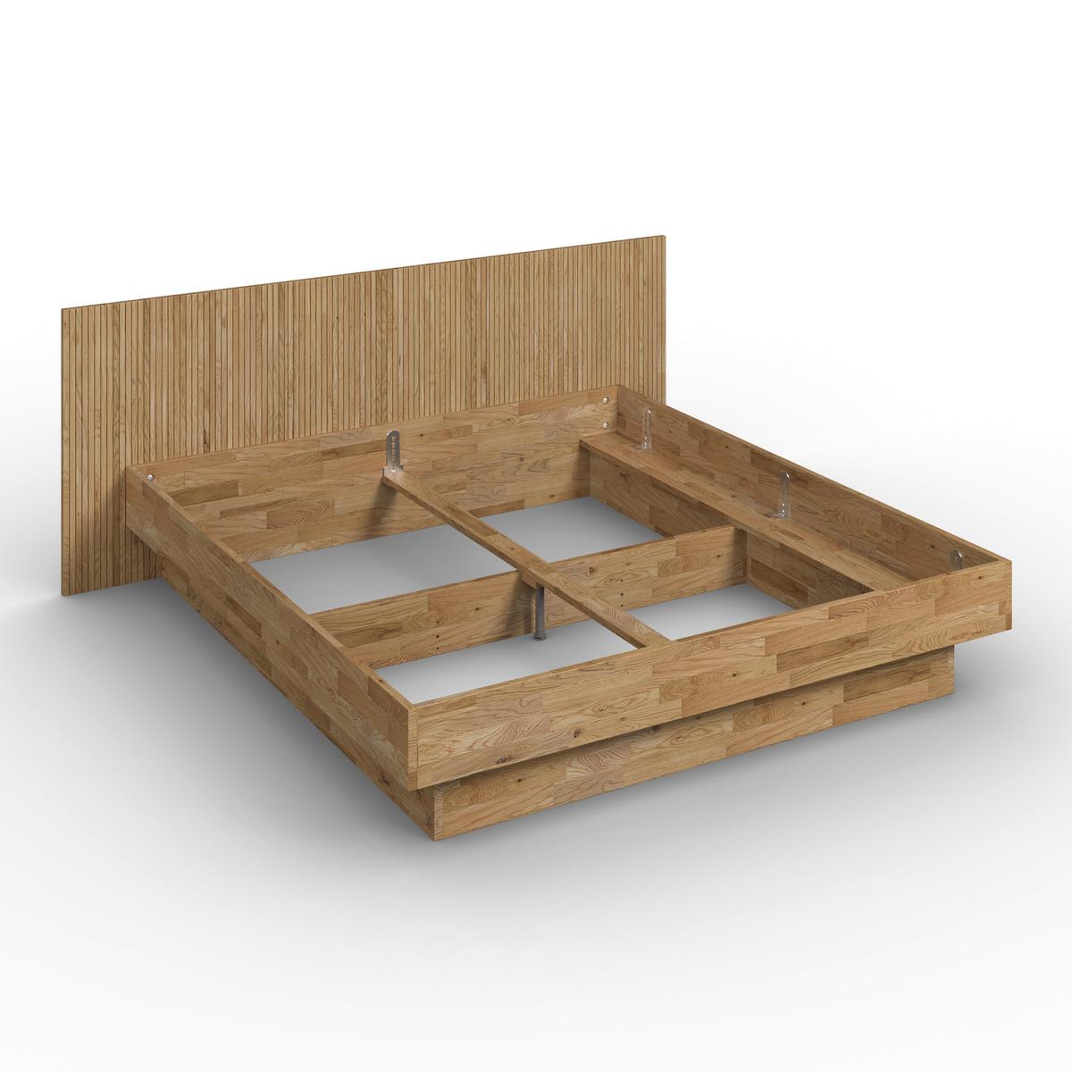 Bett Duna ca. 180x200 cm Eiche Echtholz - Eichefarben, MODERN, Holz (180/200cm) - Bessagi Home