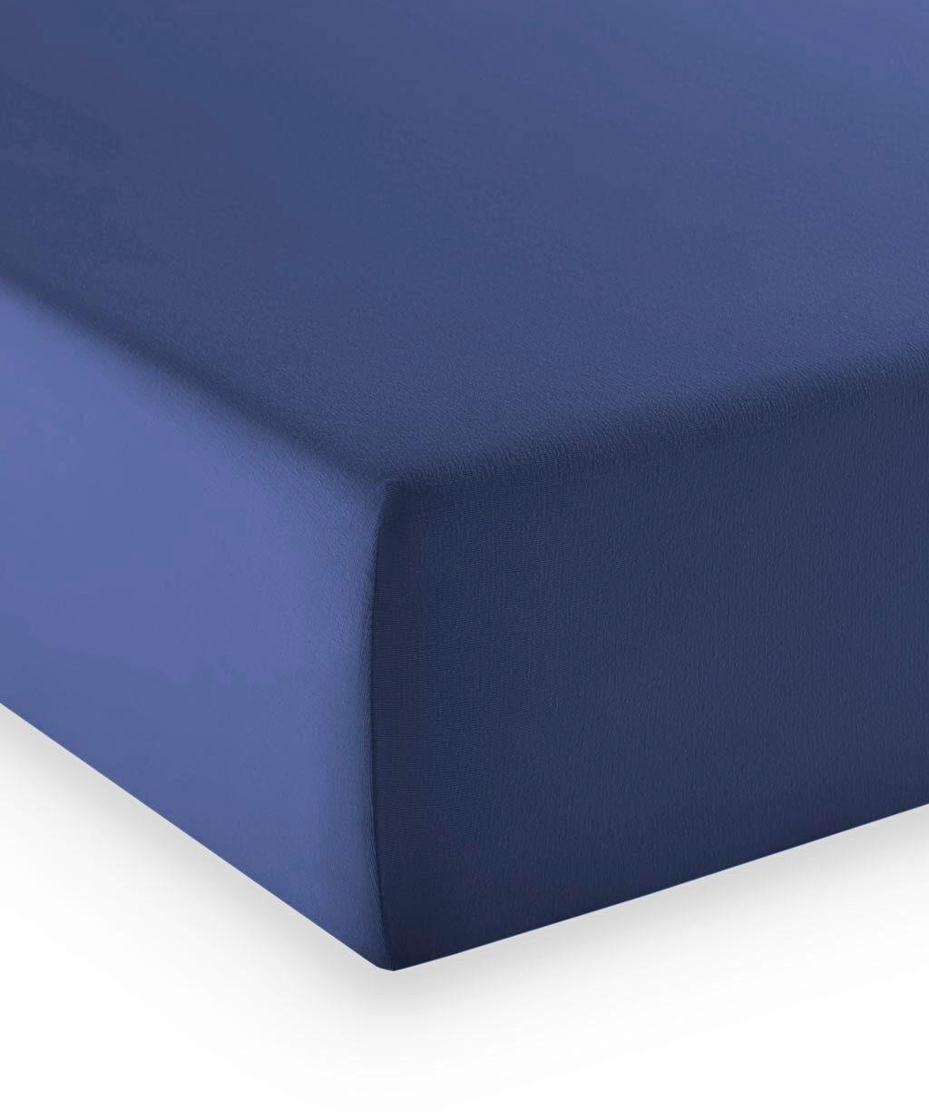 Topper-fixleintuch Q 4000 79 - Blau, Basics, Textil (140-160/200-210cm) - Fleuresse