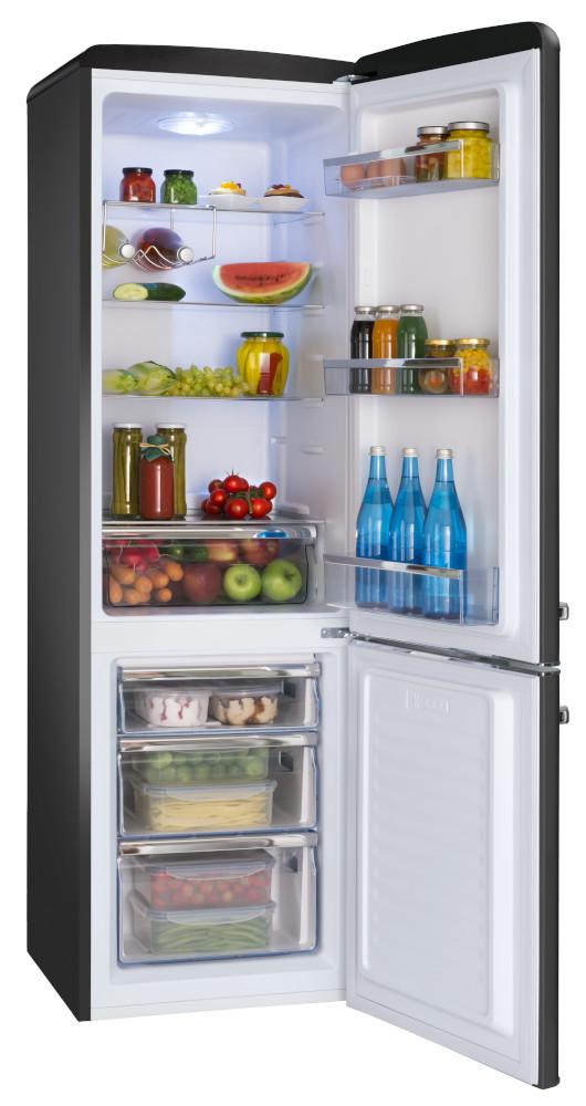 Kühl-Gefrier-Kombination KGCR387100MS - Schwarz (55/181/61,5cm) - Amica