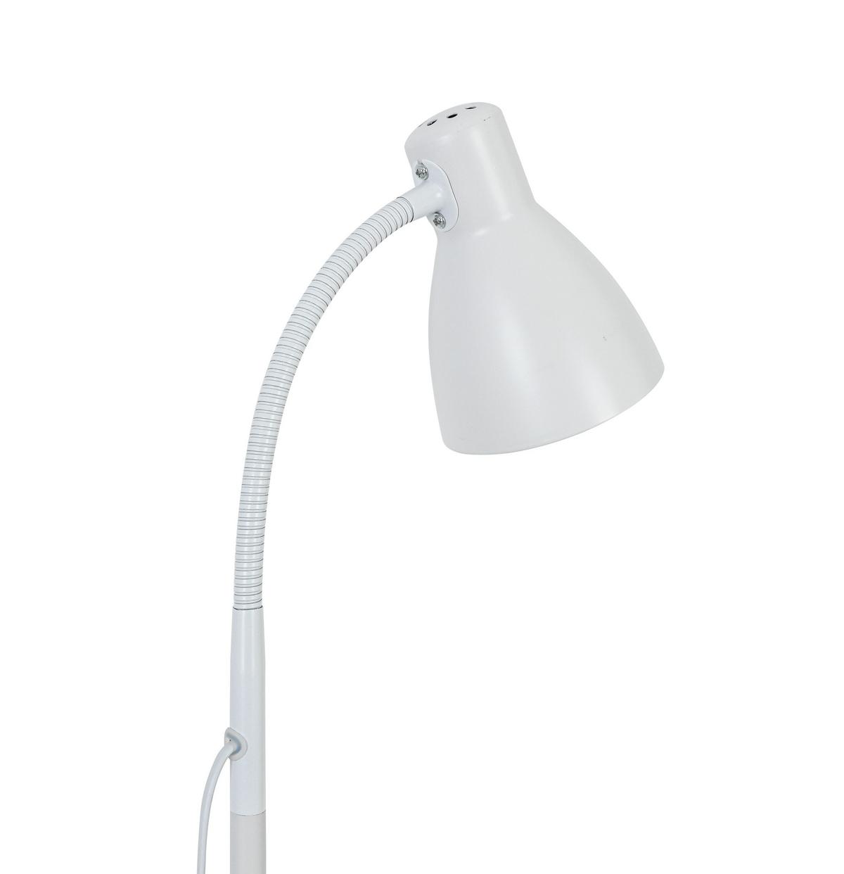 STEHLEUCHTE NOMP - Weiss, Lifestyle, Kunststoff/Metall (18/147cm) - Mömax