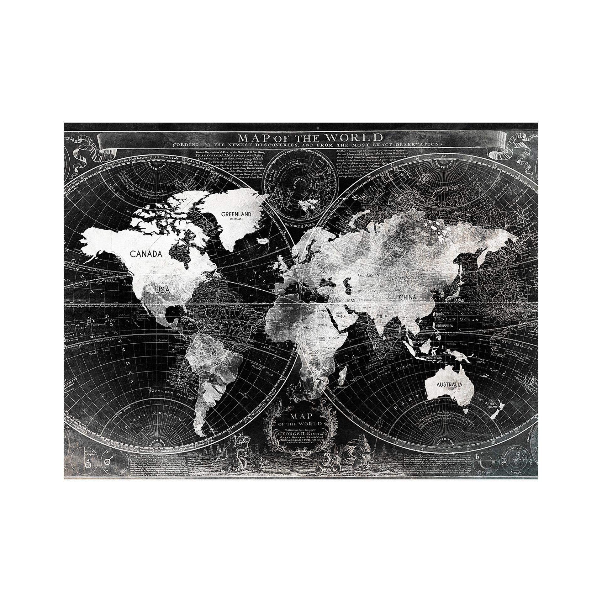 Glasbild Schwarz/Weiß ca. 120x80cm - Schwarz/Weiß, Basics, Glas/Papier (120/80cm)