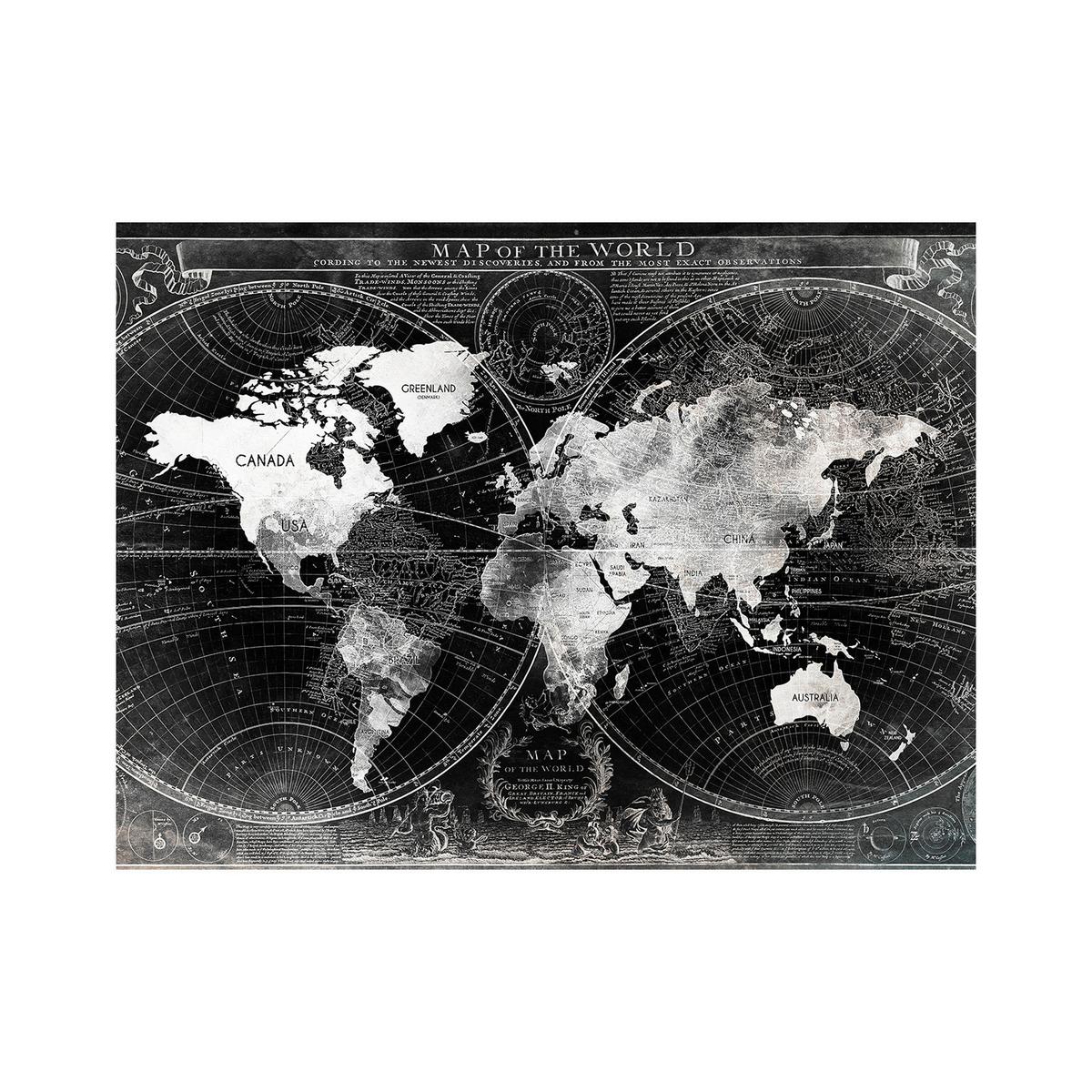 Glasbild Schwarz/Weiß ca. 120x80cm - Schwarz/Weiß, Basics, Glas/Papier (120/80cm)