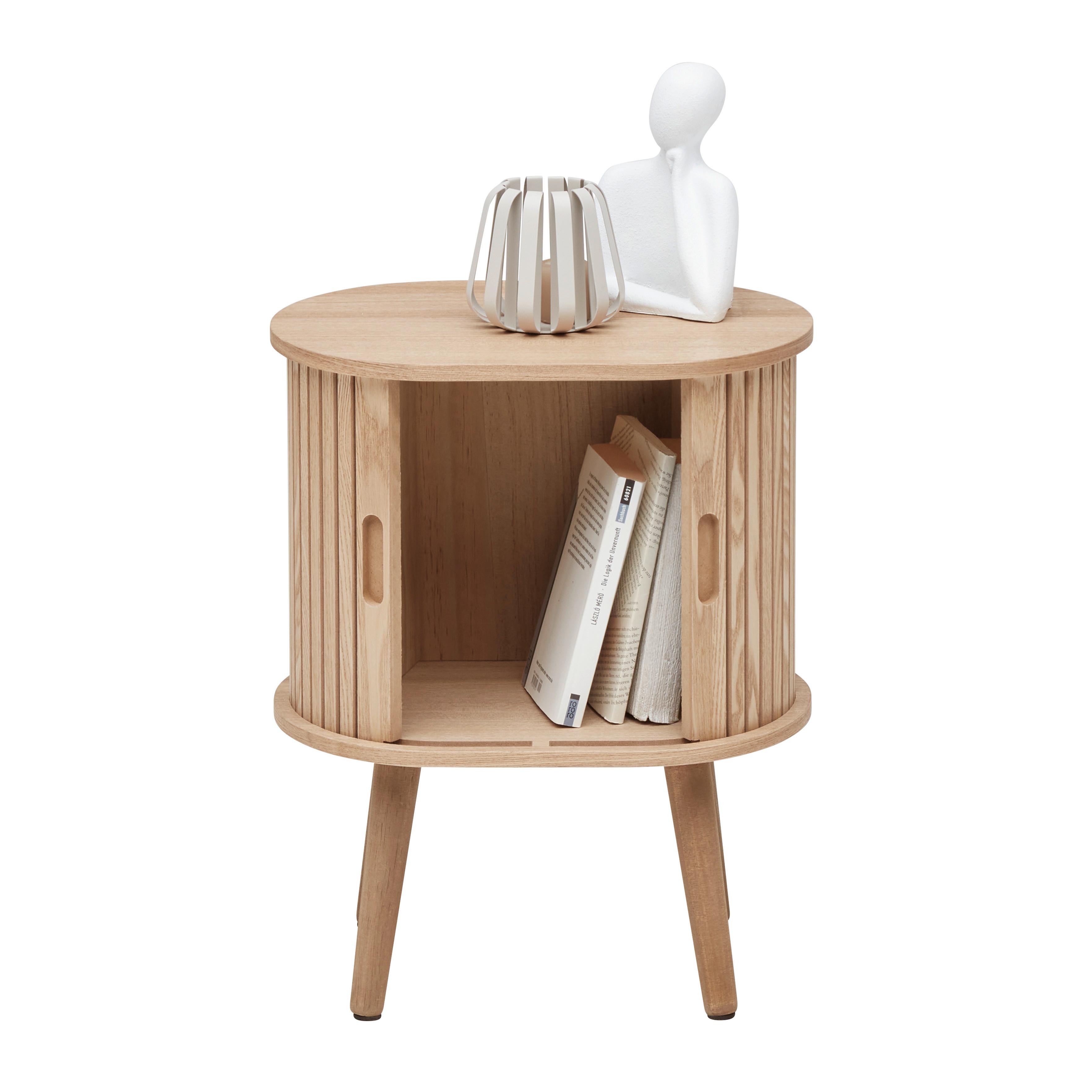 SIDOBORD SKANDY - naturfärgad, Modern, trämaterial/trä (40/50/30cm) - Premium Living