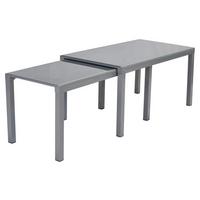 Vrtna Miza Flex, Raztegljiva 160-320x90cm - srebrne barve, Moderno, kovina/steklo (160/78/75cm) - Gardenson