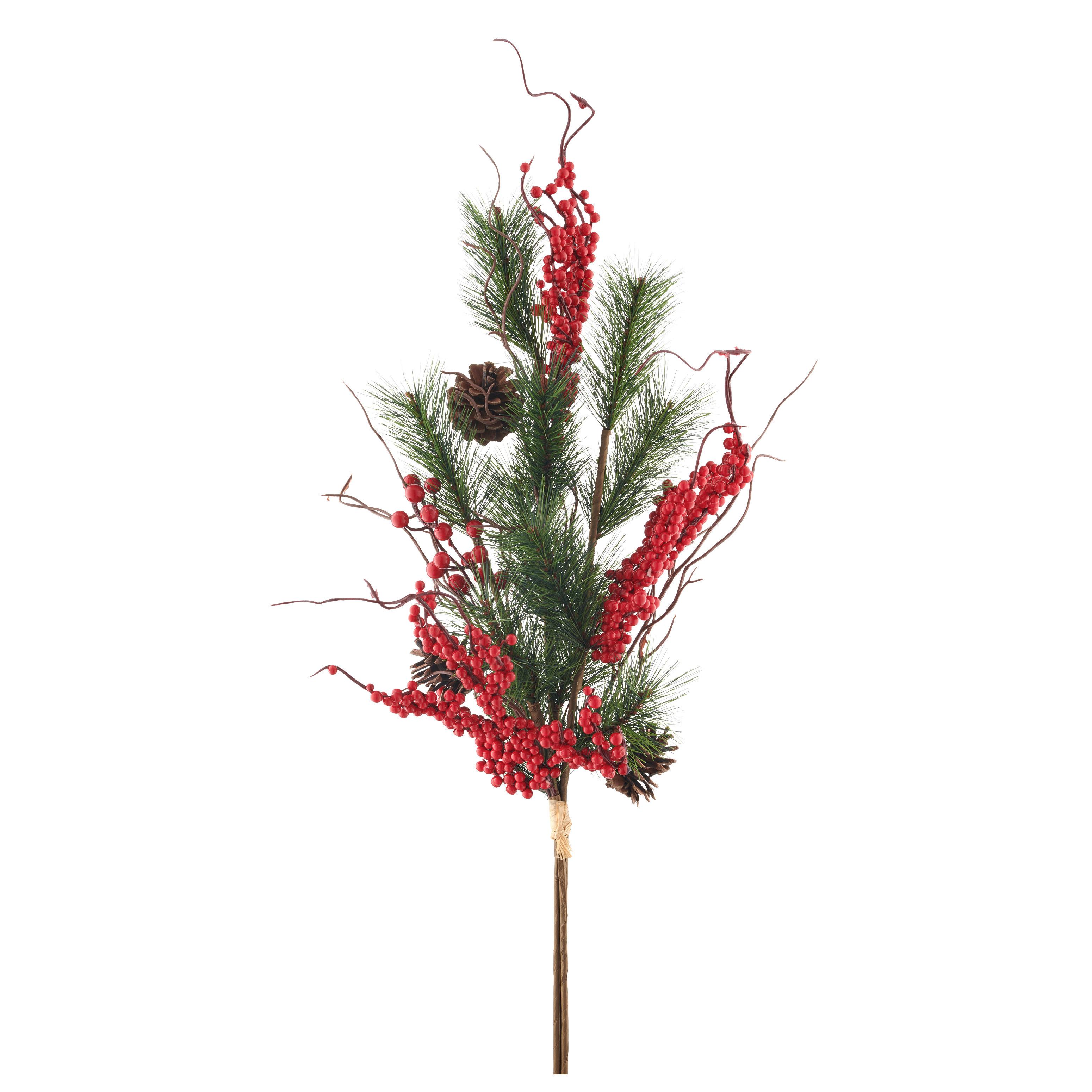 Műnövény Tilden - barna/piros, Basics, műanyag (74cm) - Mömax