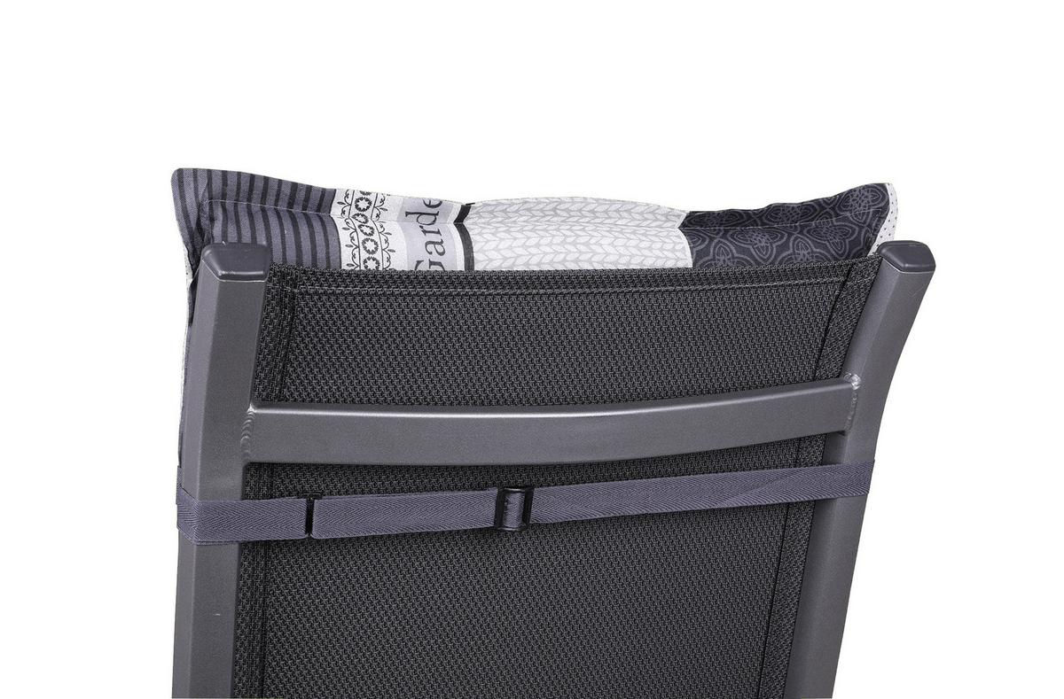Sesselauflagenset Anthrazit, 4-teilig - Anthrazit, Basics, Textil (50/7/120cm)