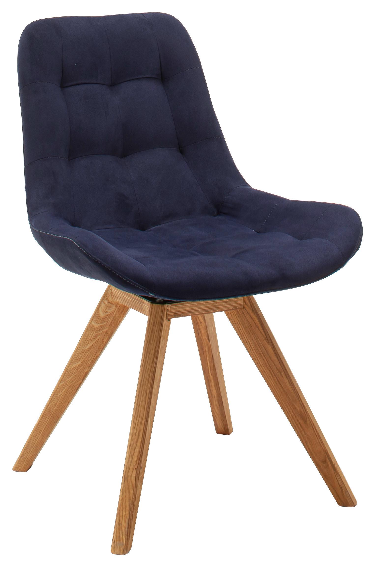 KRZESŁO BELFAST - ciemnoniebieski, Konventionell, tkanina/drewno (56/84/63cm) - Carryhome