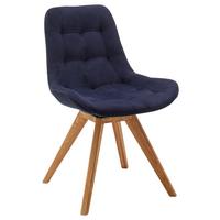 KRZESŁO BELFAST - ciemnoniebieski, Konventionell, tkanina/drewno (56/84/63cm) - Carryhome
