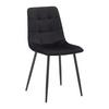 Stol Ria, Črna, Žamet - črna, Moderno, kovina/tekstil (43,5/87/54cm) - Bessagi Home