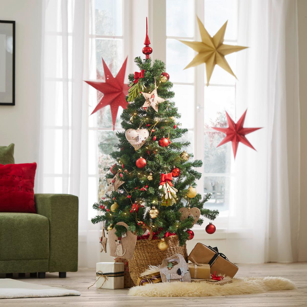 Weihnachtsbaum Edwards Grün - Grün, KONVENTIONELL, Kunststoff (69/120cm) - Modern Living