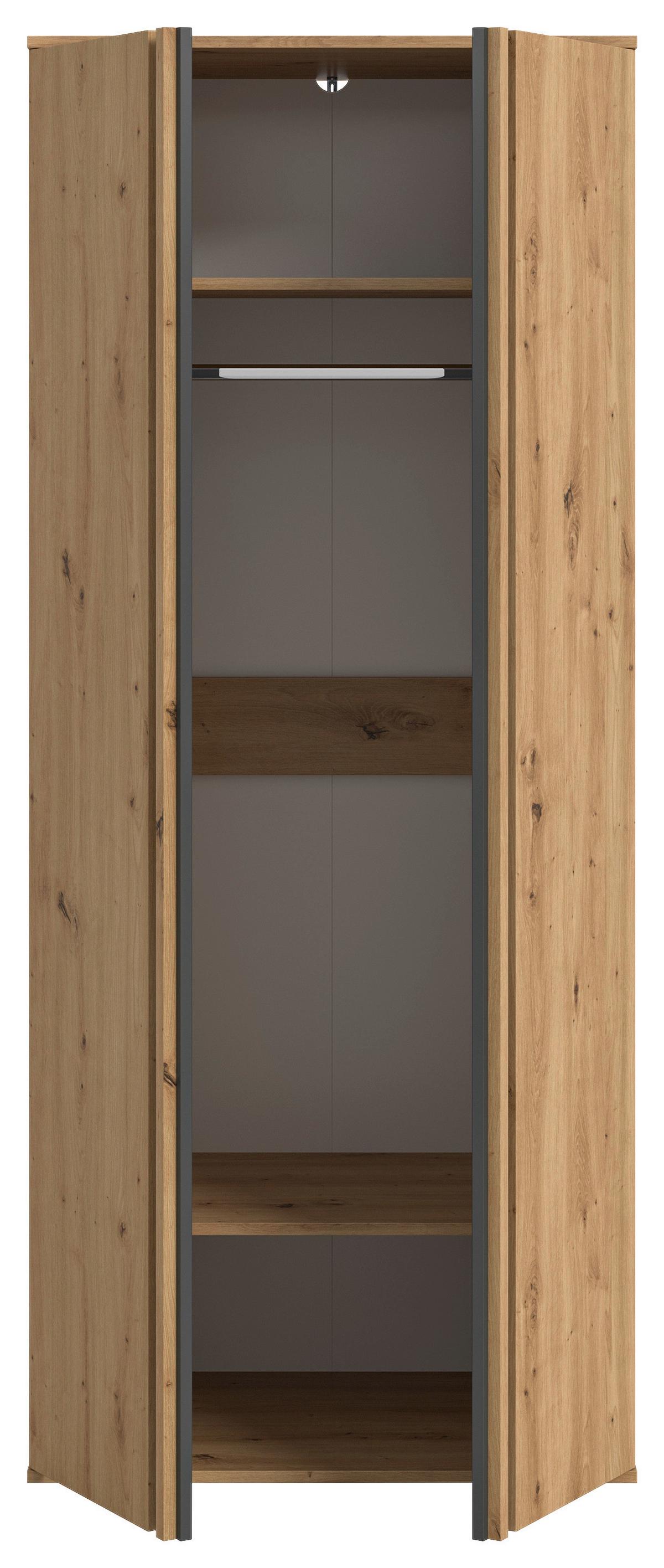 Drehtürenschrank TOFTA Eiche Artisan - Eiche Artisan, ROMANTIK / LANDHAUS, Holzwerkstoff (160/190/56cm) - Livetastic