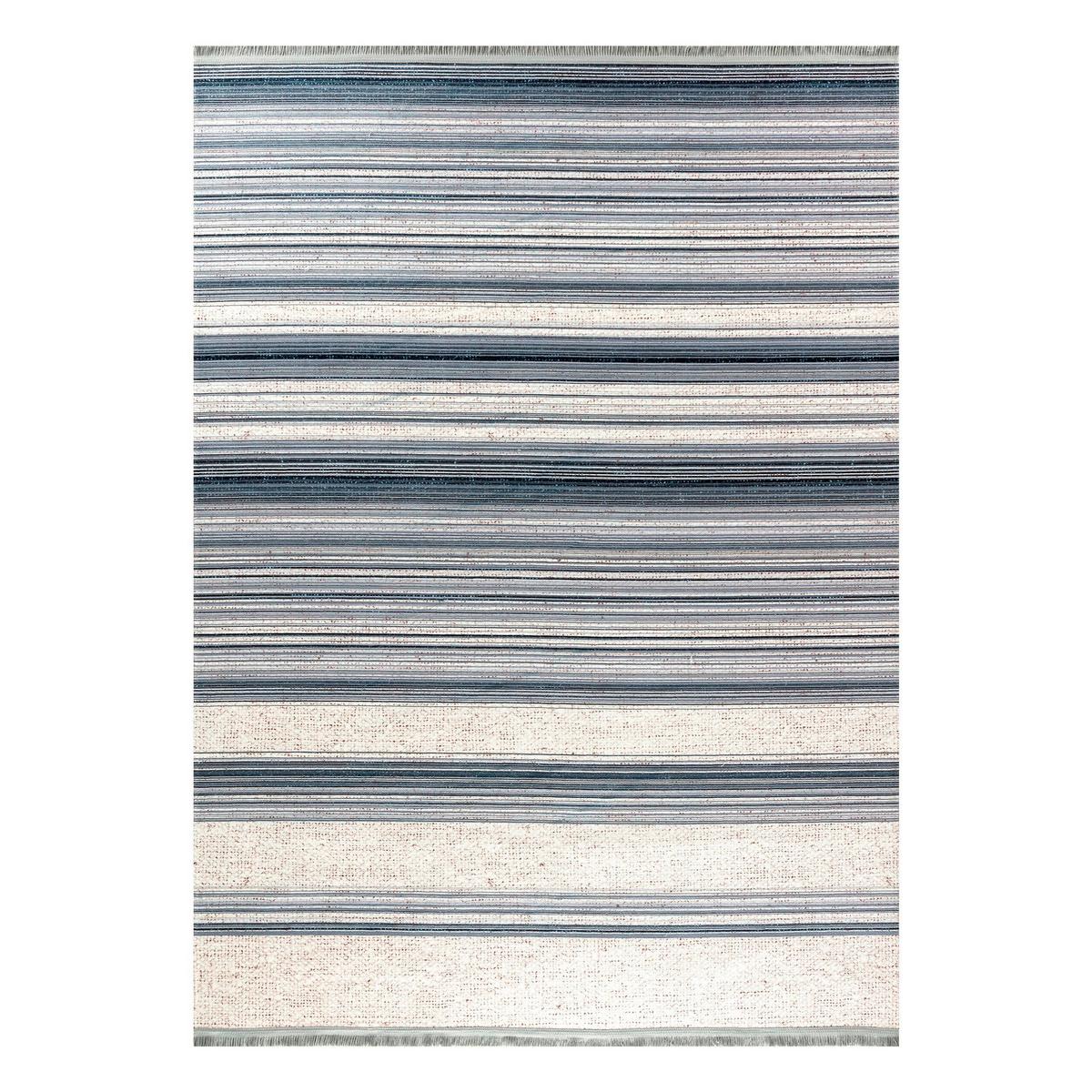 Webteppich Arjen in Blau/Beige ca. 120x170cm - Blau/Beige, Natur, Textil (120/170cm)
