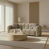 SOFFA MARIE - brun/svart, Modern, trä/textil (232/77/90cm) - Bessagi Home
