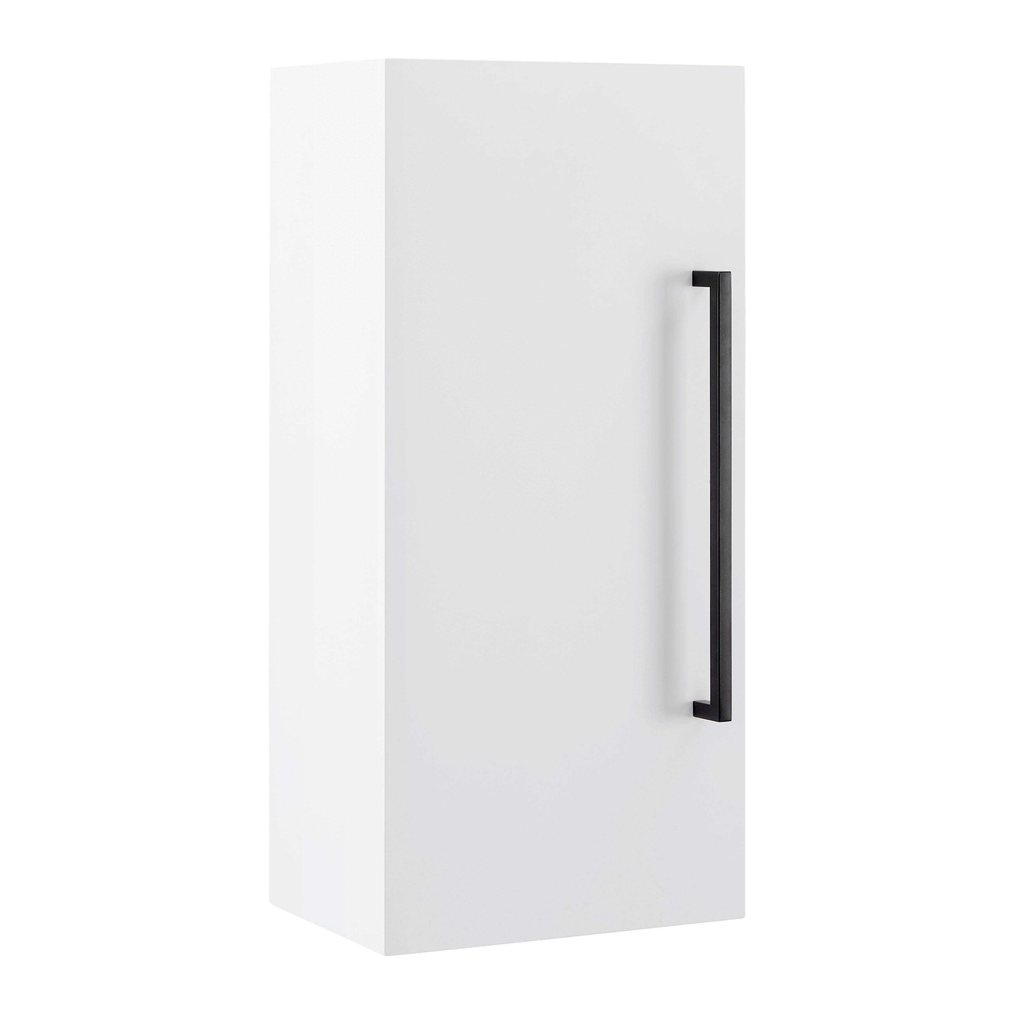 Hängeschrank Marianne Weiß ca. 30x64x20 cm - Schwarz/Weiß, MODERN, Holzwerkstoff/Metall (30/64/20cm) - Bessagi Home