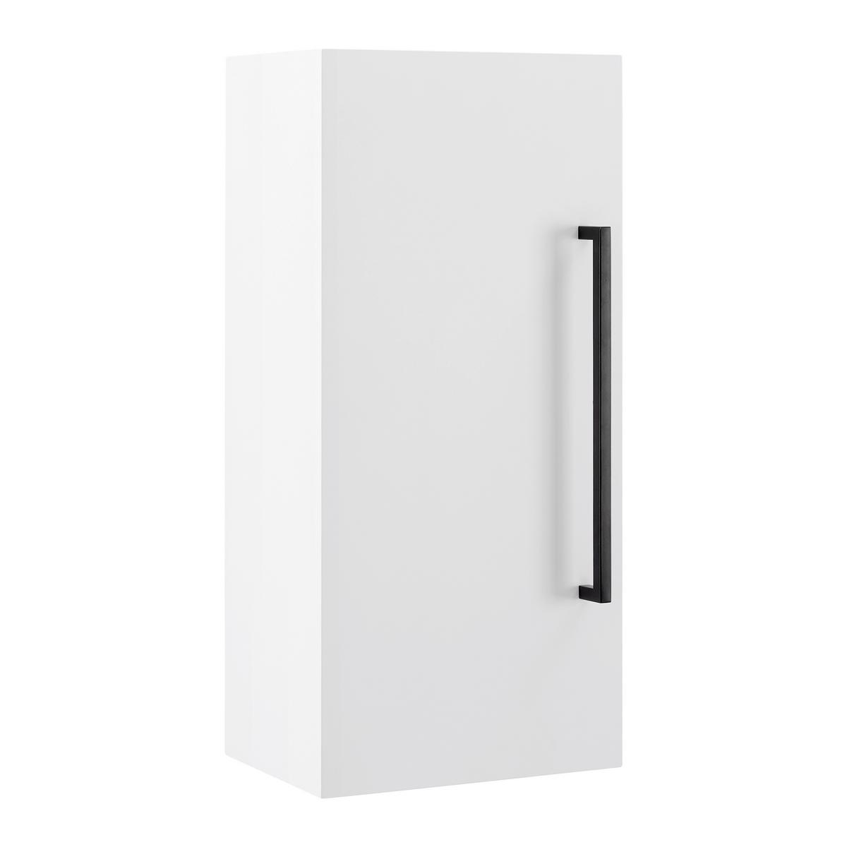 Hängeschrank Marianne Weiß ca. 30x64x20 cm - Schwarz/Weiß, MODERN, Holzwerkstoff/Metall (30/64/20cm) - Bessagi Home