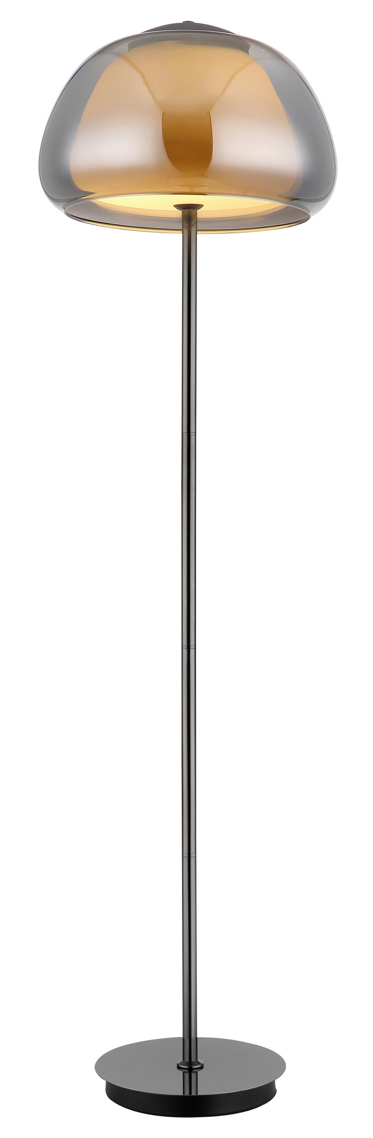 Led Podna Svjetiljka Avila - bijela/siva, Design, staklo/metal (38/150cm) - Globo