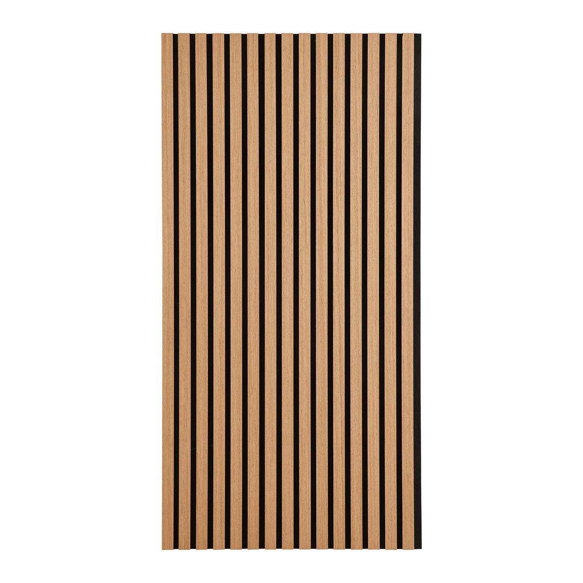 Akustikpaneel Grace in Schwarz/Eiche furniert 2er Set - Eichefarben/Schwarz, MODERN, Holz/Holzwerkstoff (60,5/120/2cm) - Mömax