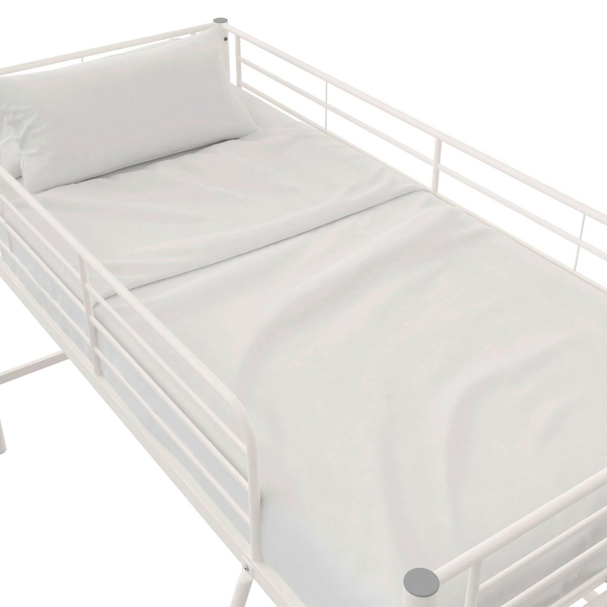 Hochbett Jodie Weiß - Weiß, Design, Metall (207/129/130cm) - MID.YOU