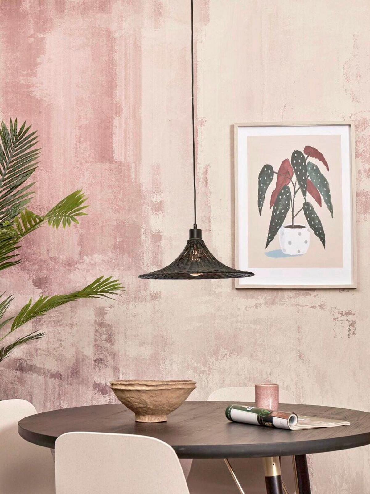 Viseča Svetilka Bora Bora, Črna - črna, Trend, les (40/12cm) - Good & Mojo