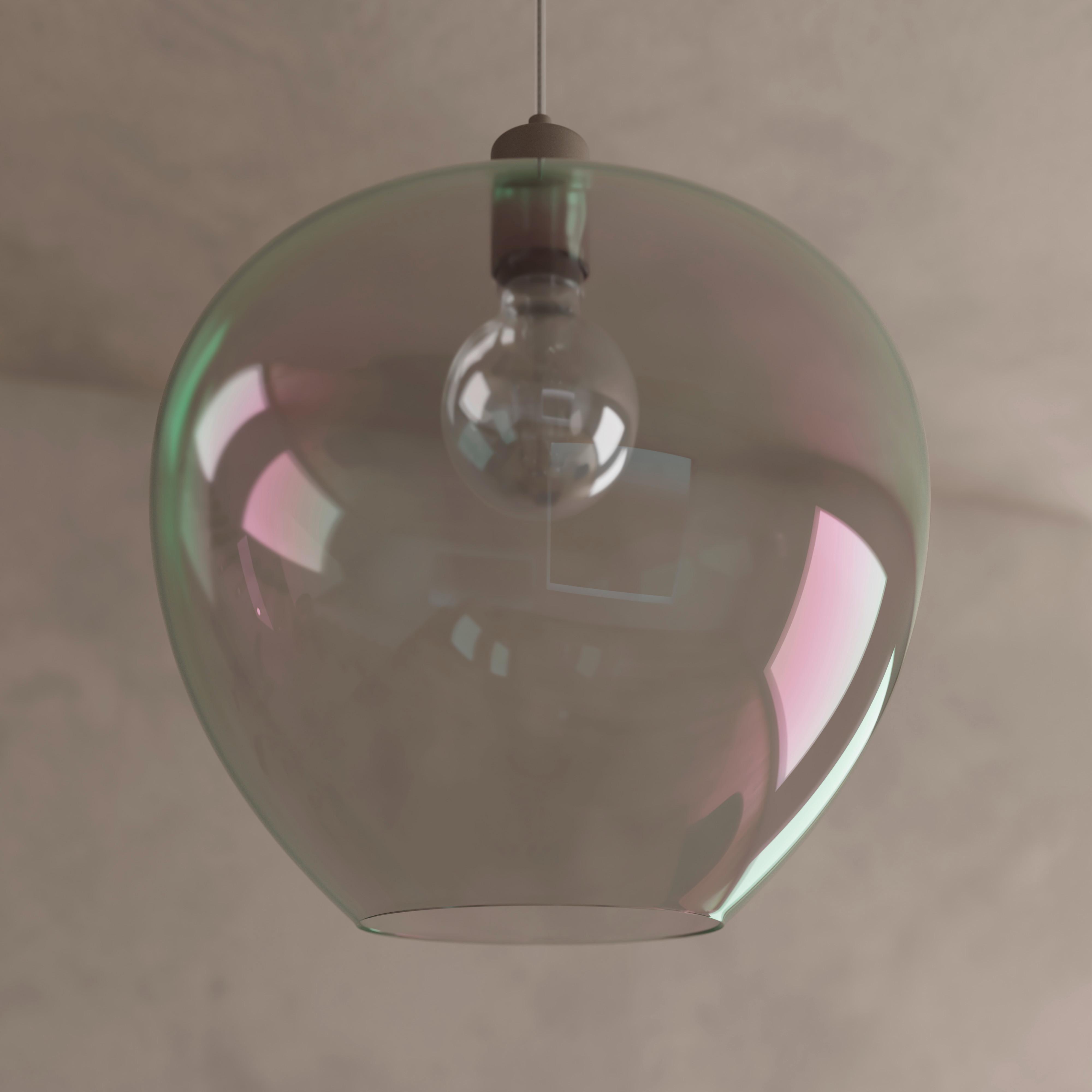 HÄNGLAMPA RENI - champagne/multicolor, Modern, metall/glas (40/120cm)