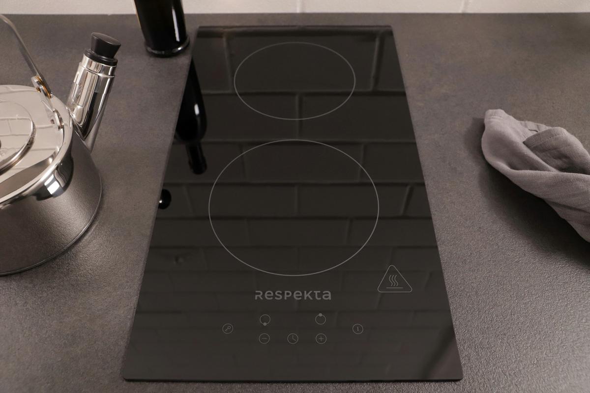 Indukcijska Kuhalna Plošča Domino, 29x52cm - črna, Basics, steklo (29/5,8/52cm) - Respekta