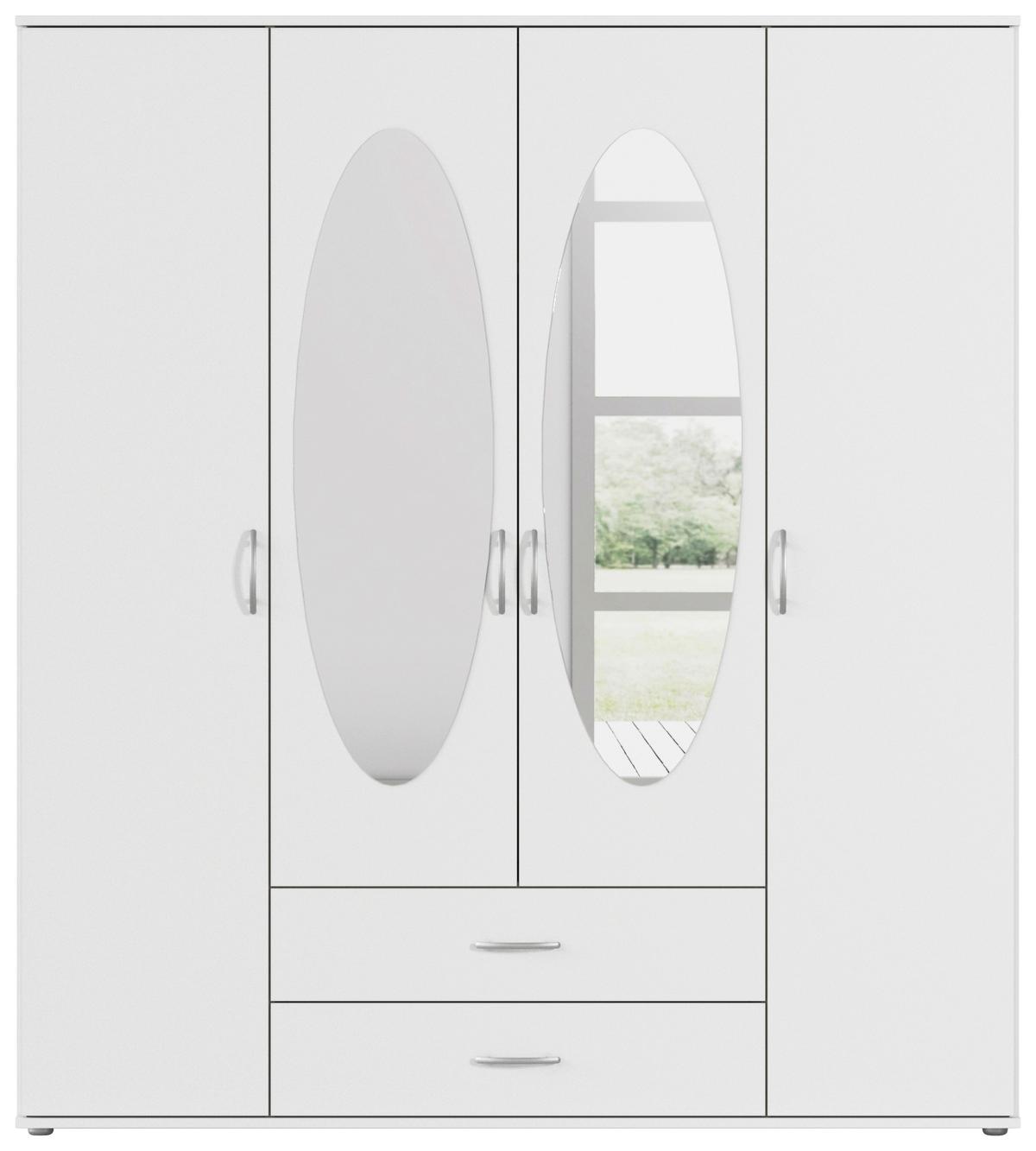 Ormar Za Odjeću Paul - bijela/boje aluminija, Konvencionalno, drvni materijal/plastika (168/188/52cm) - Modern Living