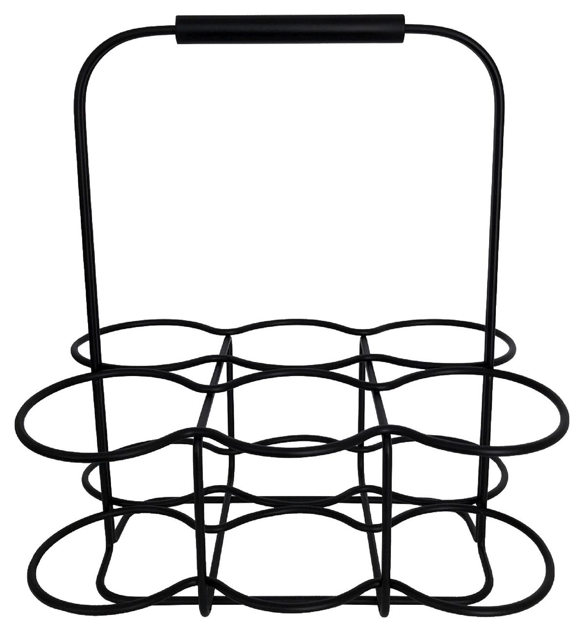 NOSIDŁO DO BUTELEK 64244 - czarny, Basics, metal (29/34/20cm) - Blomus