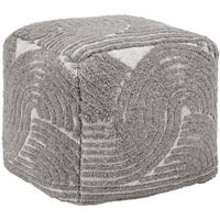 Pouf in Grau - Grau, LIFESTYLE, Textil (45/45/45cm) - Zandiara