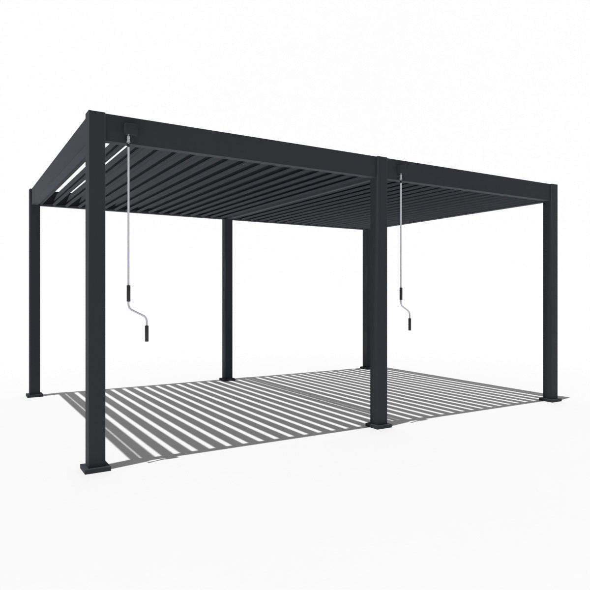 Pergola Superior, Antracit, 3,6x5,3m - antracit, Basics, kovina (360/255/530cm) - Gardenson