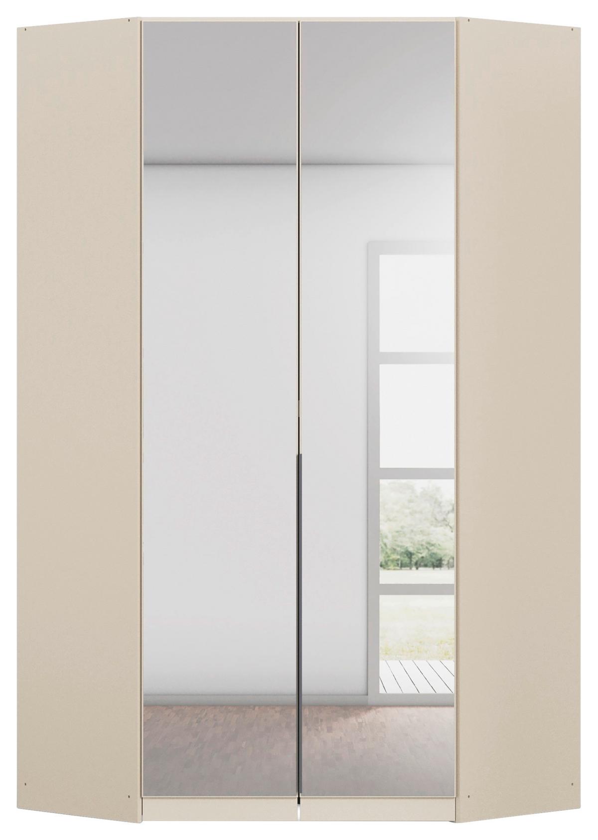 Kutni Ormar Za Odjeću Alabama - srebrne boje/prozirno, Moderno, drvni materijal (117/229/117cm) - Modern Living