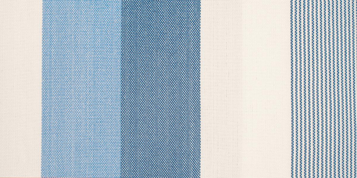 Hängematte Single Bar Hammock Outdoor Weiß/Blau - Weiß/Dunkelblau, KONVENTIONELL, Holz/Textil (140/300cm) - La Siesta