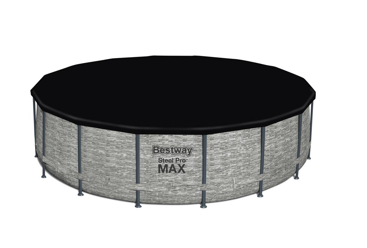 Set Za Bazen Alma, 488x122 - modra/siva, Basics, kovina/umetna masa (488/122cm) - Bestway