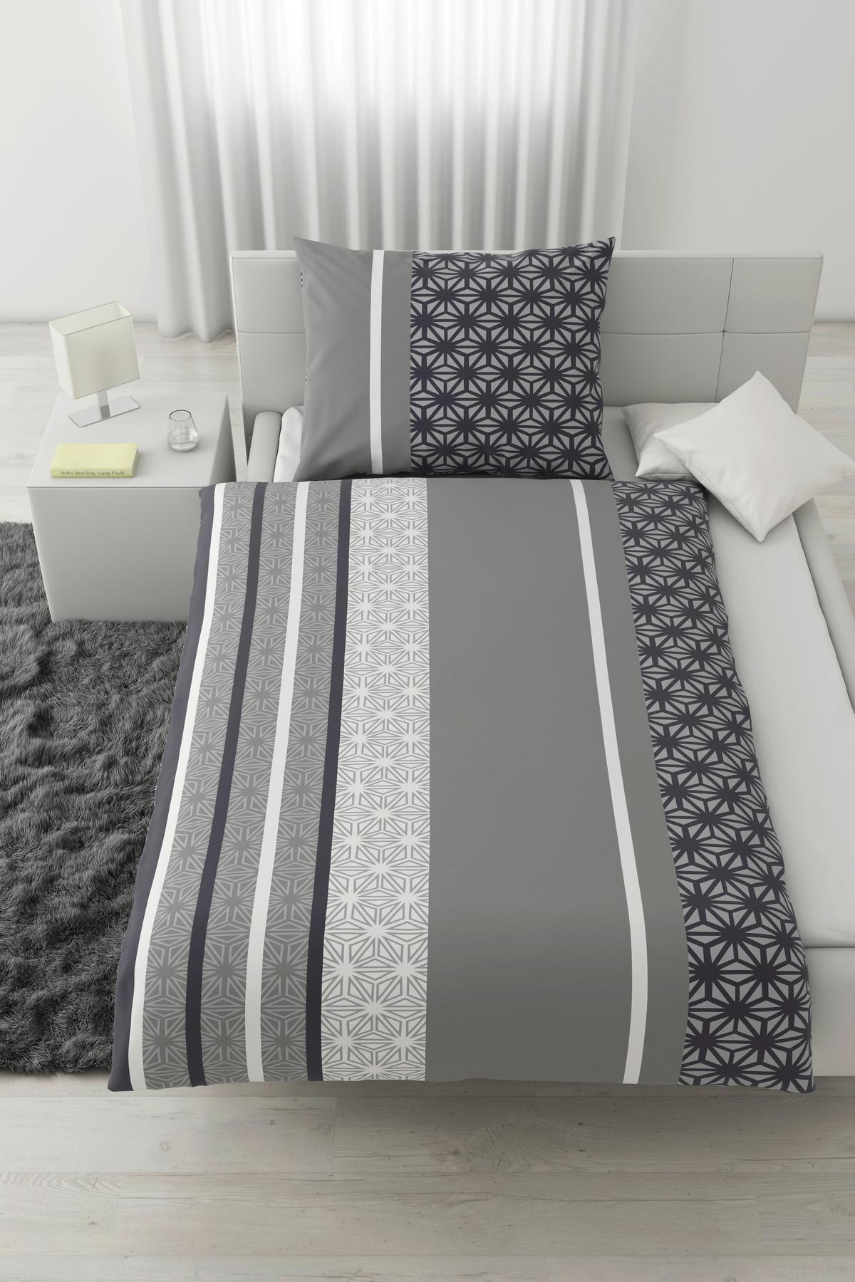 Ágyneműhuzat-garnitúra Sara - szürke, textil (140/200cm) - Best Price