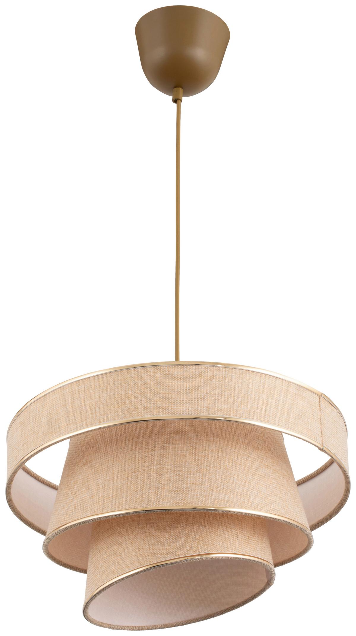 LAMPA WISZĄCA PEGGY - kremowy, Trend, tworzywo sztuczne/metal (40/125cm) - Novel