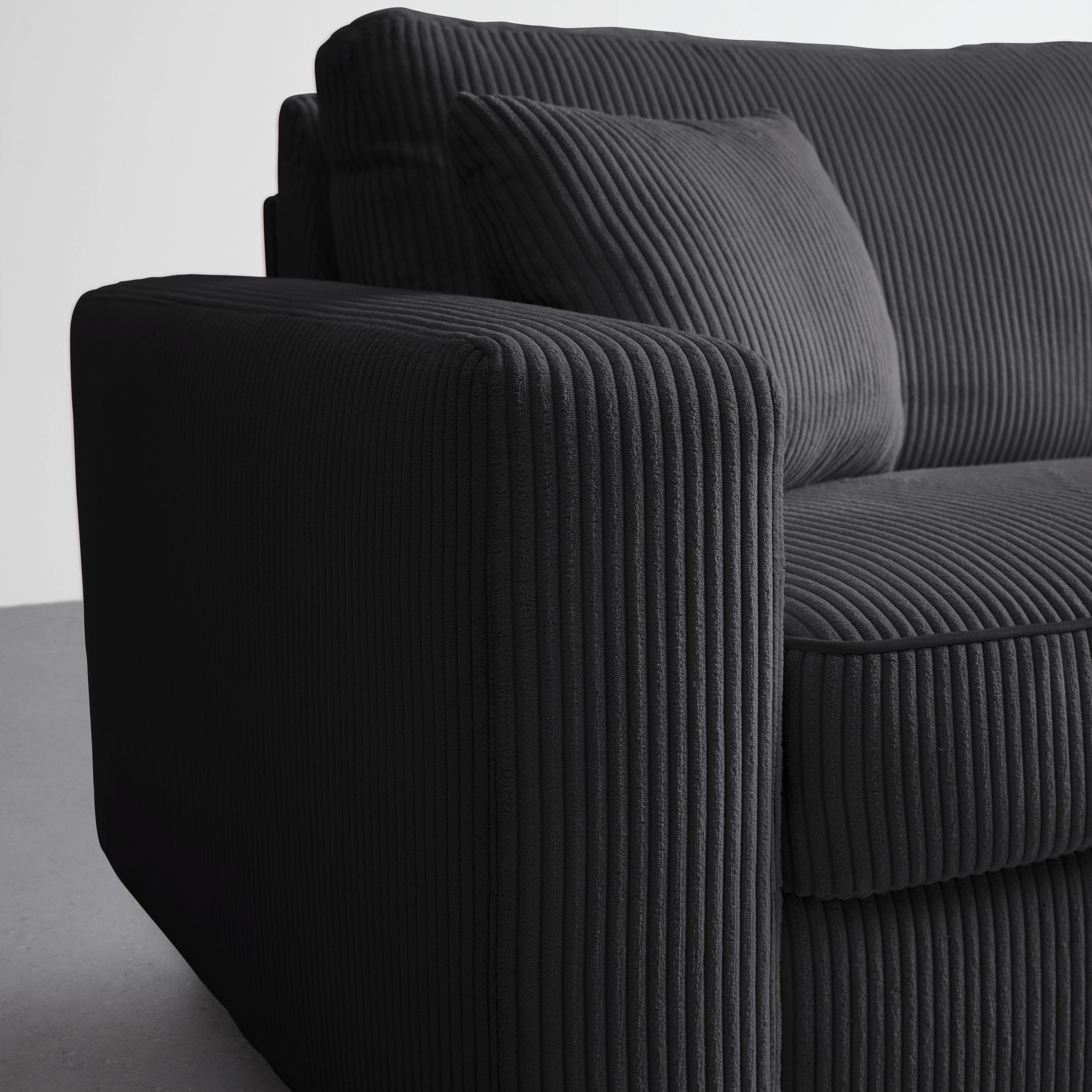 BÄDDSOFFA AGNETA -BASED- - svart, Modern, trä/textil (200/83/97cm) - Based