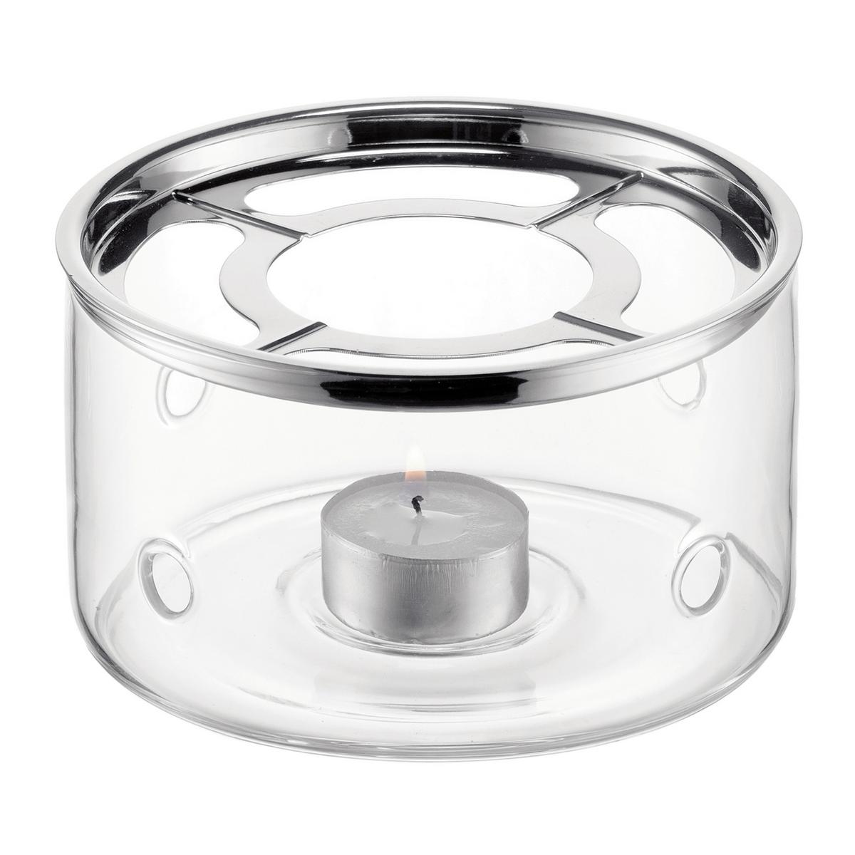 Stövchen Bodum-Bistro Chromfarben/Klar - Chromfarben, KONVENTIONELL, Glas (14/8/14cm) - Bodum